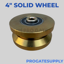 4" V Groove Solid Wheel