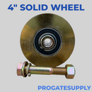 4" V Groove Solid Wheel