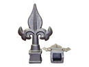 Cast Iron Ornamental Finial Spear Fleur - 5/8" and 3/4"