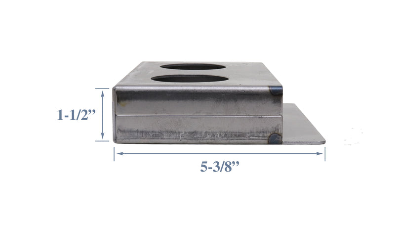 1-1/2" Double Hole Lockbox Weldable