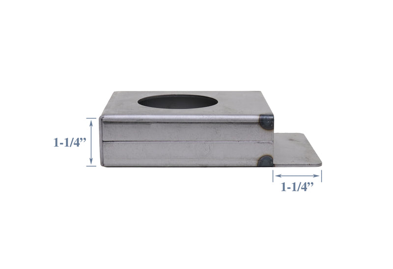 1-1/4" Single Hole Lockbox Weldable