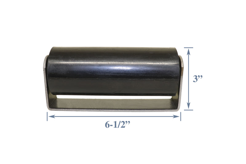 6" Slide Gate Top Guide Rubber Roller Pair