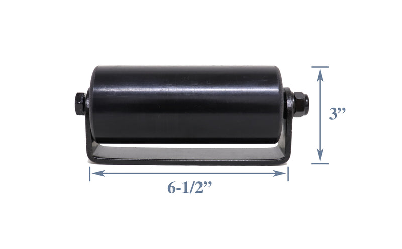 6" Non Marring Bolted Slide Gate Top Guide Rubber Roller Pair