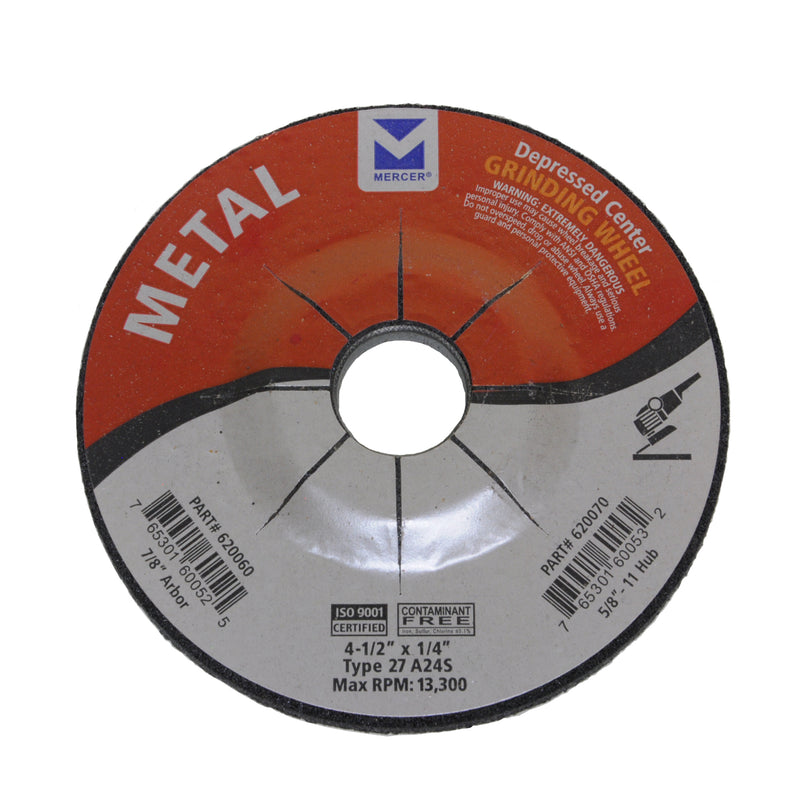 4-1/2" Grinding Wheel MERCER 620060 (5 Pack)